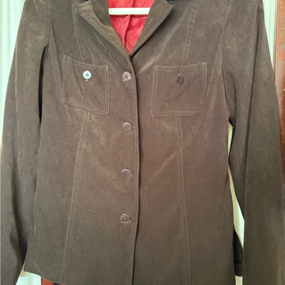 Laundry By Shelli Segal Brown Suede Blazer